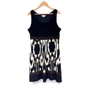 Coldwater Creek Ikat Print Sleeveless Scoop Neck‎ Dress Summer Size 18 Plus Sz
